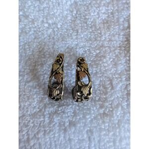 Vintage Wheeler Sterling Silver & Black Hills 10k Gold Earrings